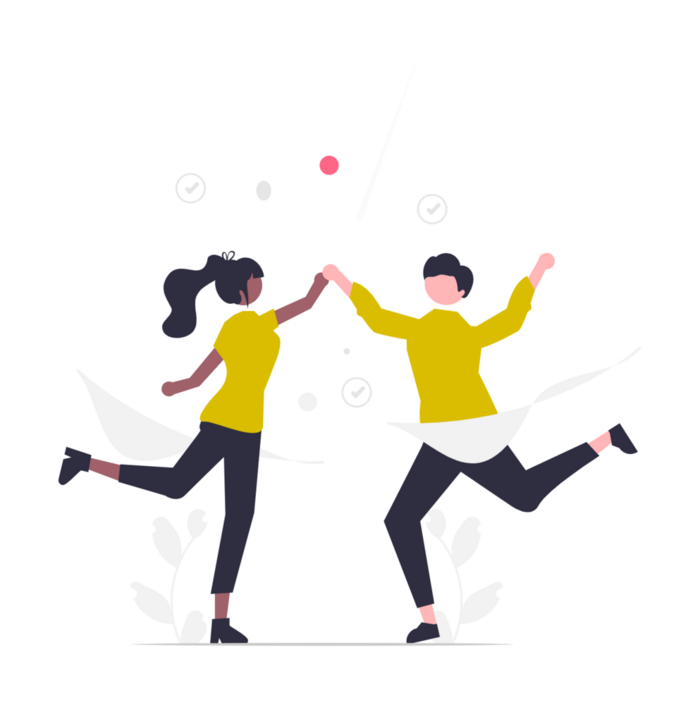 Eine Zeichnung. Ein Männchen steht auf einem großen Buch